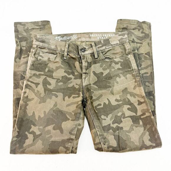 Madewell Skinny Skinny Ankle Camouflage Print Pants Denim Jeans Size 24 - Picture 4 of 10